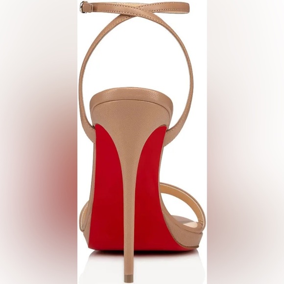 Christian Louboutin Queen 120 Nappa heels color Tan size 37.5 - Picture 2 of 15